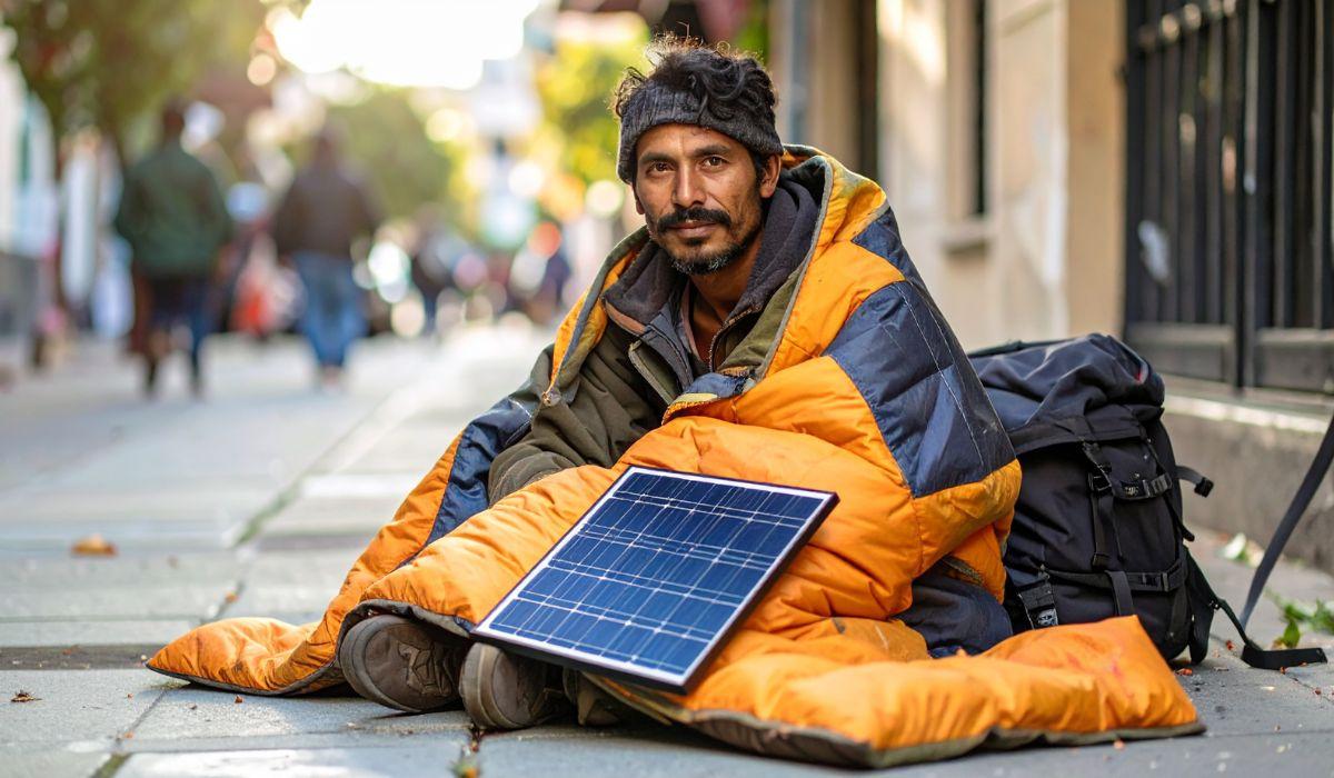 A 13 ANNI INVENTA UNA COPERTA PER I SENZATETTO CHE SI SCALDA CON L'ENERGIA SOLARE